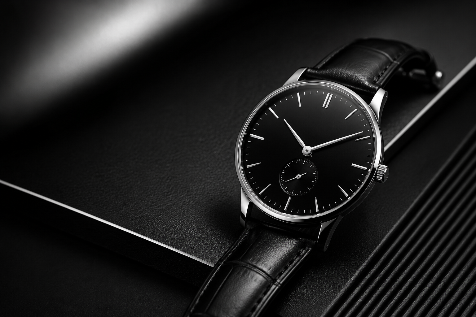 Mens Leather Strap Watches